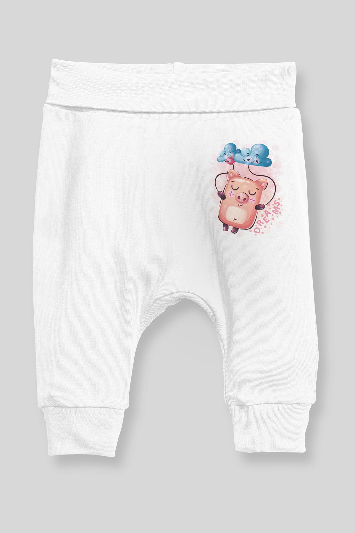 Angemiel Baby Rüyadaki Pig Baby Boy Harem Pants Pantalon White