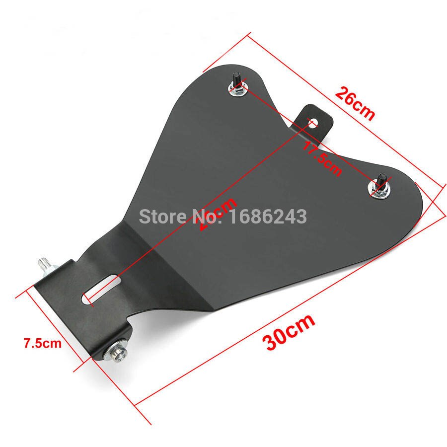 Motorsykkel svart solo sete baseplate brakett holder holder monteringssett til harley sportster 48 xl 883 1200 bobber helikopter