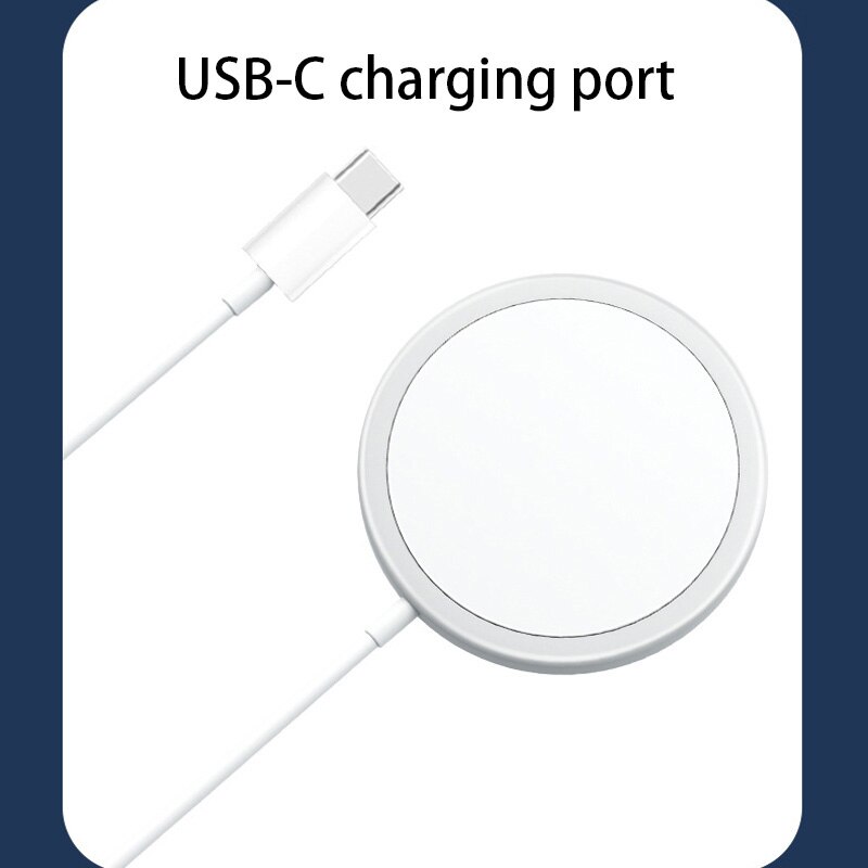 15W Magnetische Draadloze Oplader Voor Telefoon 12 Max Pro Snel Opladen Pad Quick Draadloze Oplader Dock Magsafing Telefoon Oplader: white