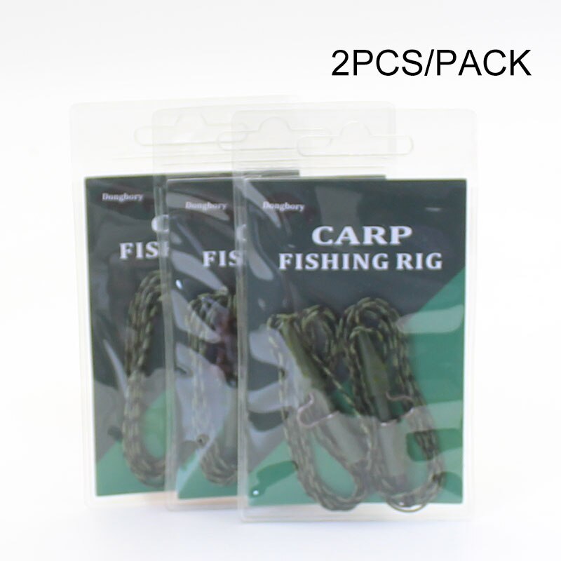100cm leadcore karpe fiskeline håndlavet klar bundet krog links hår rig gruppe flettet line bly klip karpe fiskegrej kit