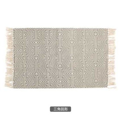 Kilim tapis moderne à rayures | Tapis de salon 100% coton, tapis géométrique indien, noir blanc, contemporain, style nordique de bohémien: B / 130X60CM