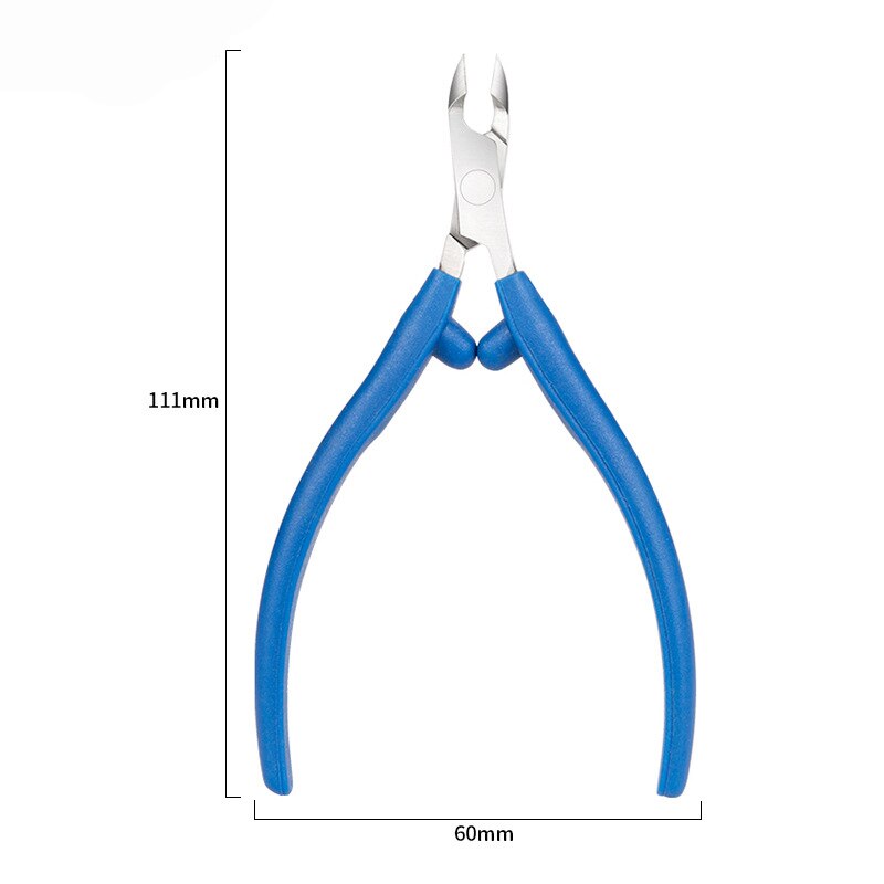 1pc Silicon Cuticle Nail Nipper Clipper Nail Art Manicure Pedicure Care Trim Plier Cutter Scissor Beauty Nail Tools: Blue