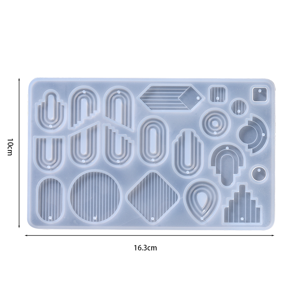 Silicone Earrings Mold Earring Resin Mold Jewelry Making Casting Tools Earring Hooks for Craft DIY Charms Pendant Earring Making: green