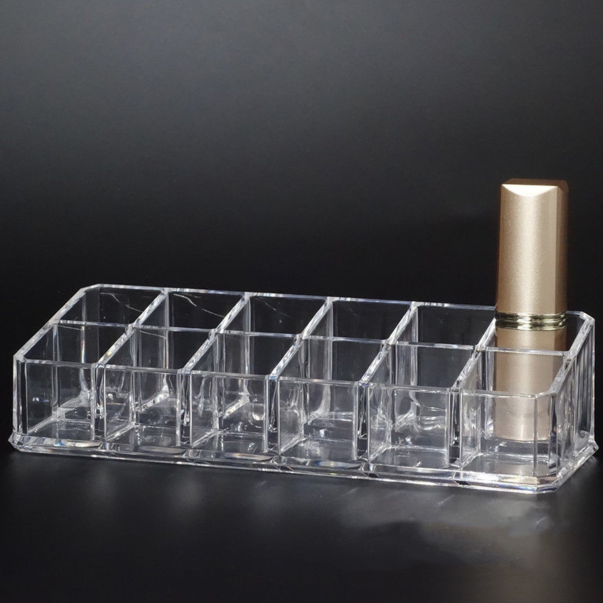 12 Grid Acryl Lippenstift Houder Cosmetica Organizer Borstel Makeup Opslag Corganizer Box Voor Opslag Van Cosmetica