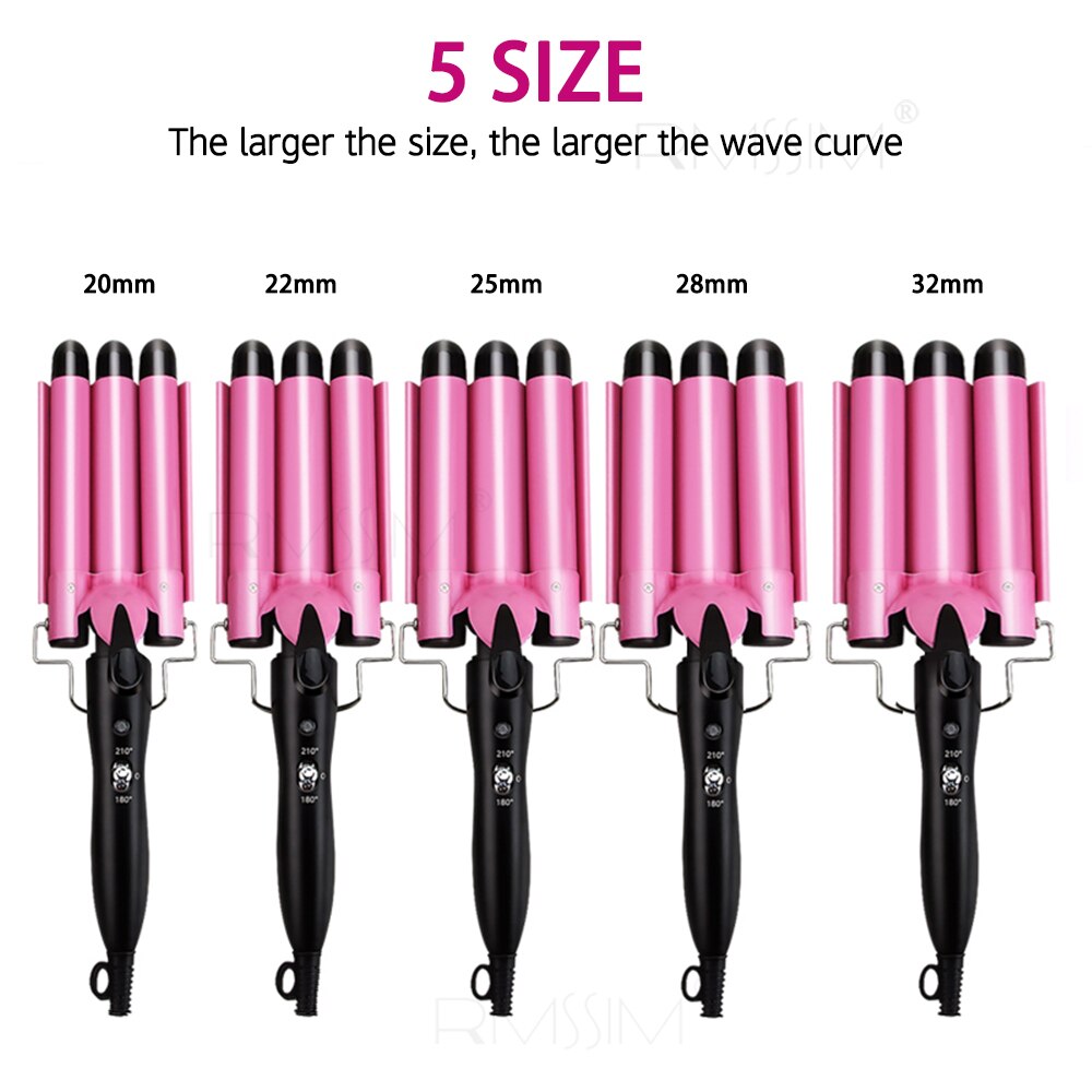 Curling Iron Ceramic Triple Barrel Hair Curler Heating Curlers For Curl Styler Hair Styling Tools Wand Airwrap