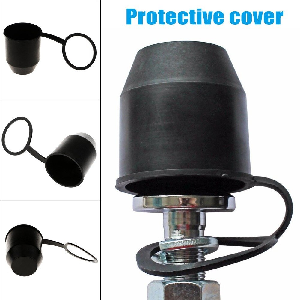 Black Tow Bar Ball Cover Cap Car Towing Hitch Towball Trailer Protection Cap M8617: Default Title