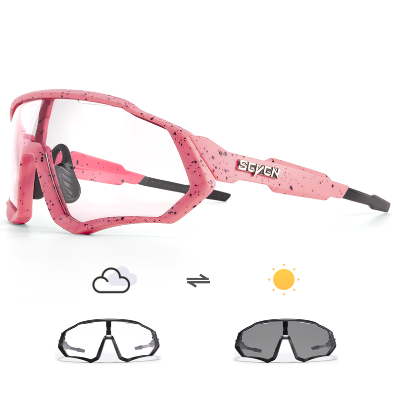 Scvcn gafas fotocromáticas para ciclismo, gafas de sol geniales para bicicleta, gafas deportivas para bicicleta, gafas para ciclismo de montaña UV400 MTB Road, conducción para hombres: Azul