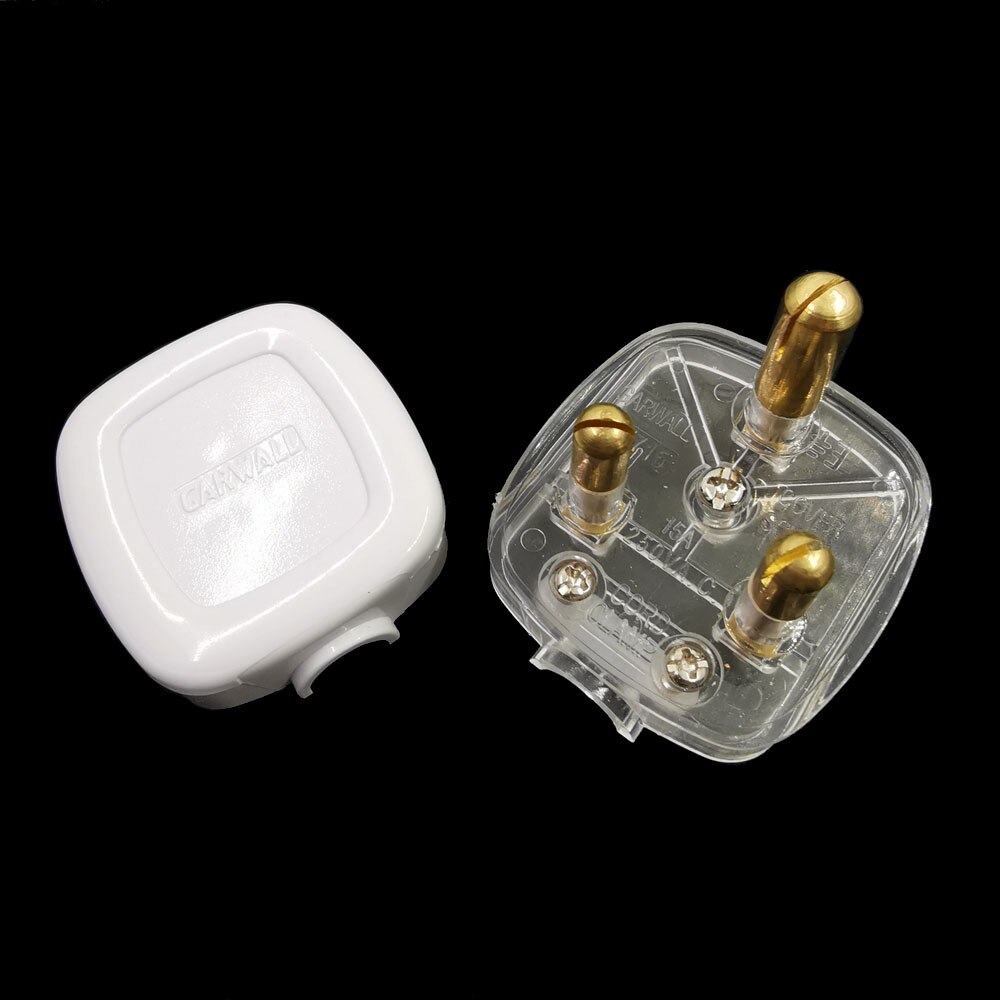 15A 250V South Africa Conversion Plug Large 3 Round-Pin AC Electrical Rewireable Male Plug Power Cord Cable Wire Connector