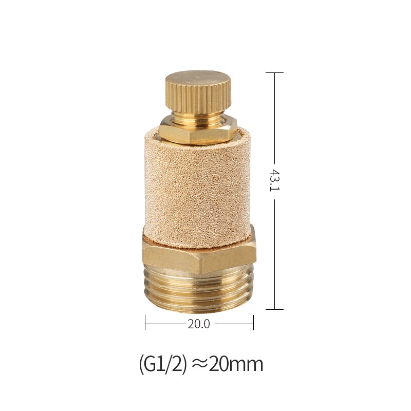Pneumaattinen messinki pakoputken äänenvaimennin bsl  m5 1/8 " 1/4 " 3/8 " 1/2 " äänenvaimentimet asennus melun suodatin vaimennusliitin kupari: C -4