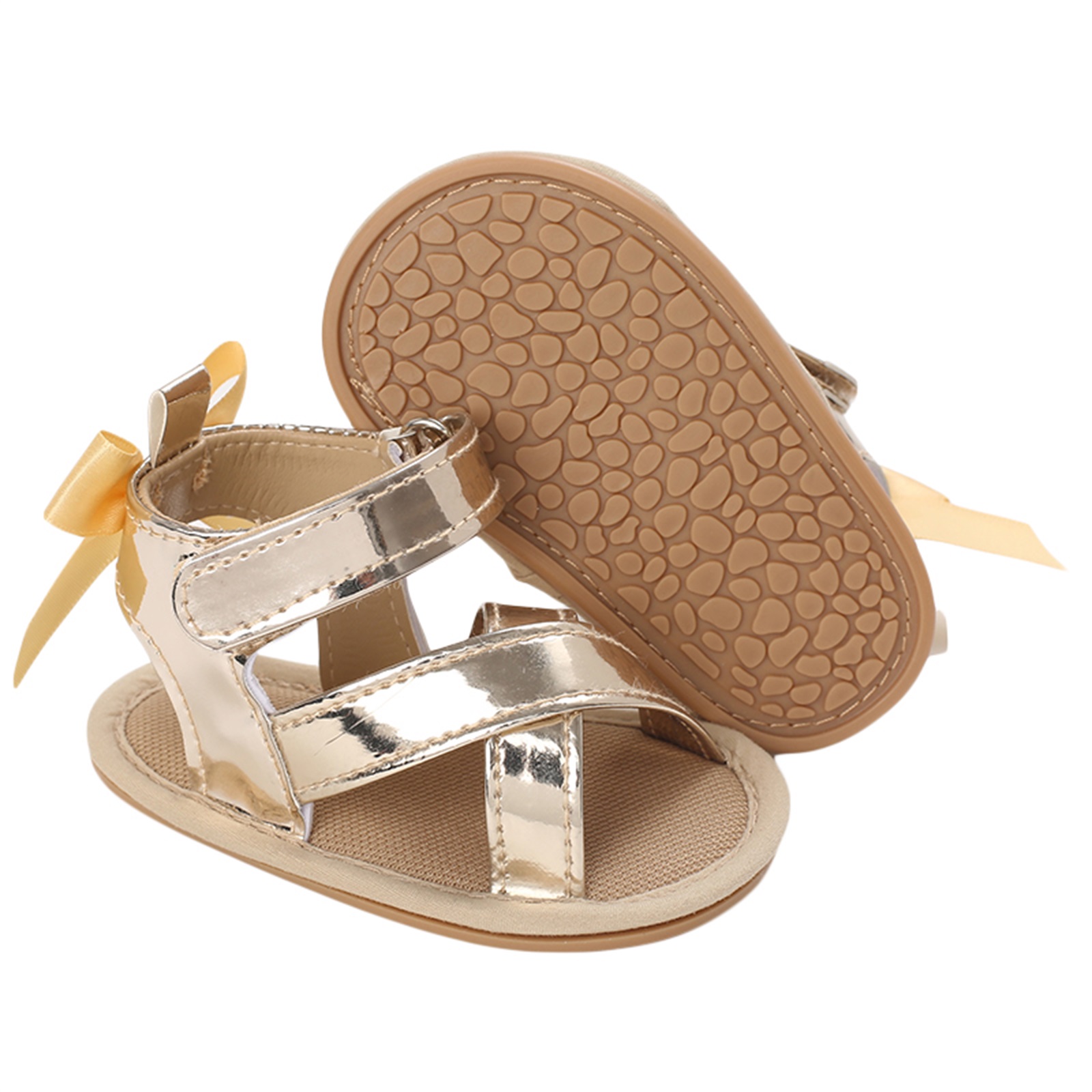 Baby Meisje Sandaal Schoenen Zuigelingen Anti-Slip Thuis Patch Kleur Lederen Sandbeach Casual Party Sandalen Baby Schoenen 0-18Months