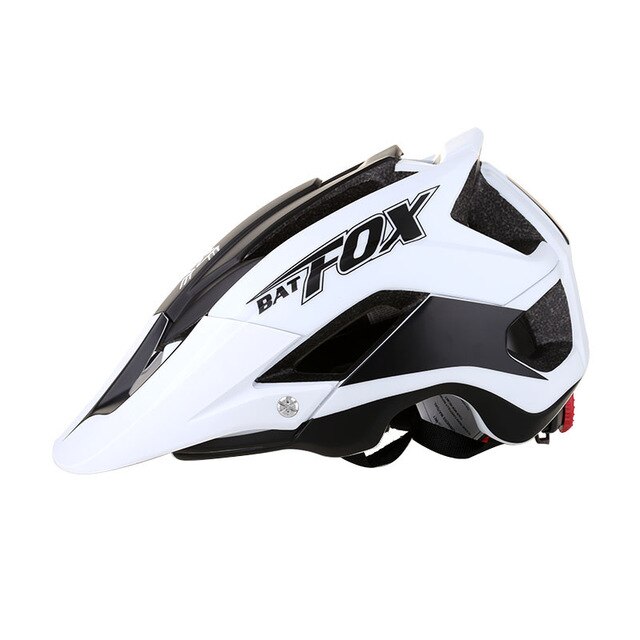 BATFOX Anti-collision Road Fietsen MTB Fietshelm Ultralight Integraal gegoten Fietshelm 56-63cm: Black and white