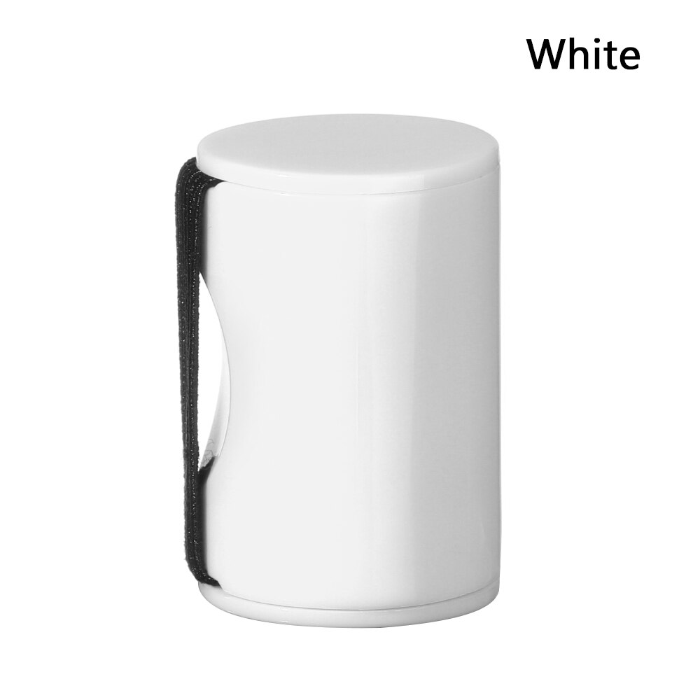 7 Colors Plastic Rhythm Sand Shaker Music Finger Ring Fingers Shot Soft adjustable auto strap Guitar Ukulele Instruments Tool: White