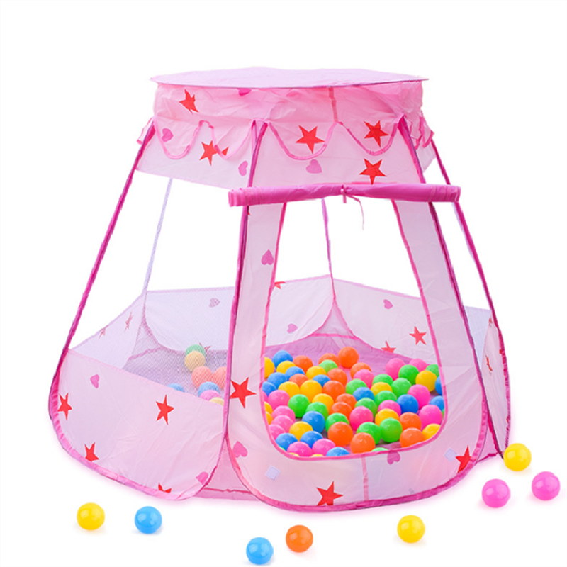 Agnicy Kinderen Star Tent Spel Huis Grote Opvouwbare Kerst Baby Speelgoed 115Cm Kids Tent Game Speelgoed Zonder Bal: Roze