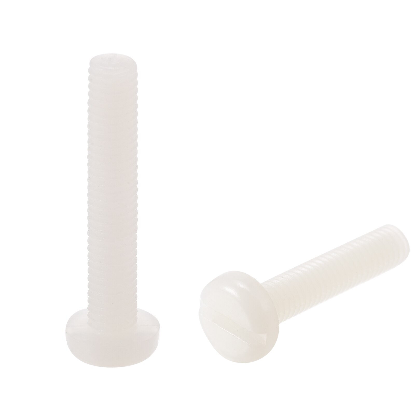 Uxcell M5 x 30mm Nylon Machine Screws, Pan Head Slotted Screw Fasteners, 20pcs