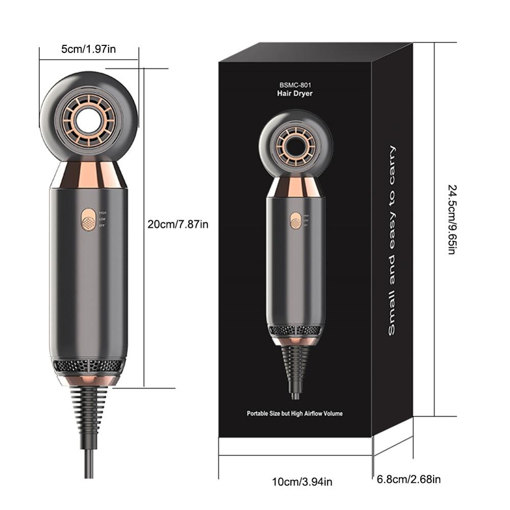 Stijl bladloze föhn anion sterke wind glad snel drogend salon draagbaar huishoudelijk geen blad kapper föhn
