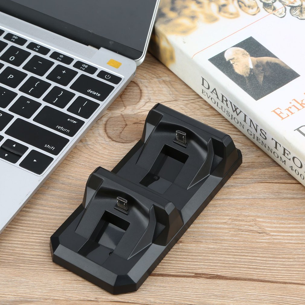 Cargador USB con soporte doble para controlador PS4 carga rápida para controlador y lo más