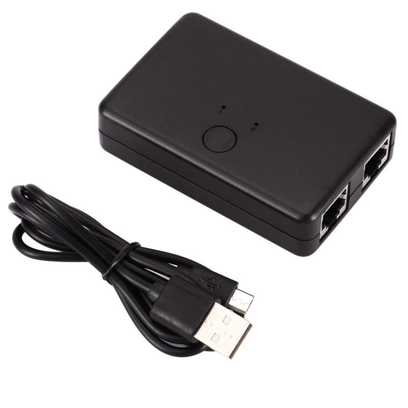 EastVita 2 Port Network Switch Ethernet Network Box Dual Port Manual Sharing Switch Adapter network switch shared equipment r57: Default Title