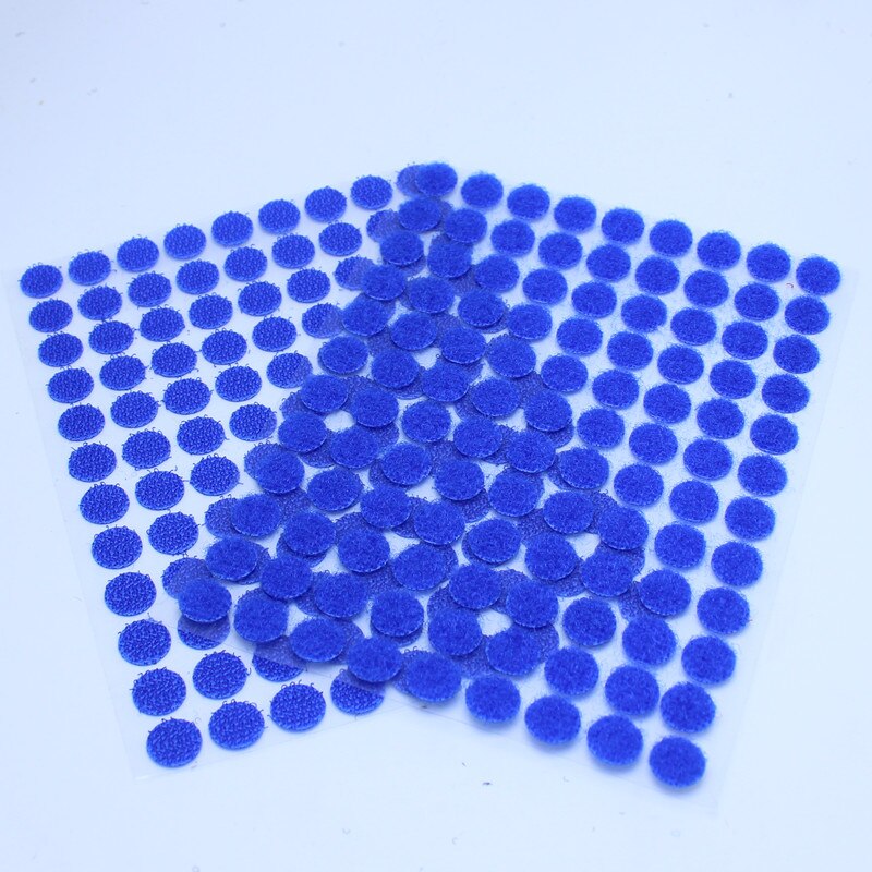 100 Pairs 10mm More color Magnetic Nylon Coin Sticker Double Sided Holes Hooks Loops Disc Round Pads Dot Fastener Tailors DIY: blue