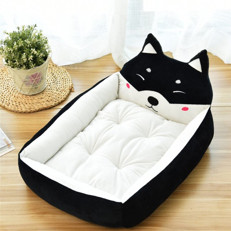 Lit pour chien Animal dessin animé en forme de tapis chaise longue canapé détachable lit pour animaux de compagnie coussin pour chien chenils hiver réchauffement grand panier matelas