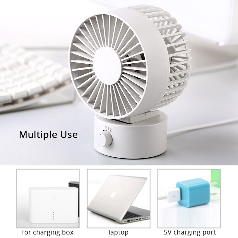 Zomer Usb Fan Creatieve Mini Usb Ventilator Voor Office Home Strand Draagbare 2 Speed Computer Pc Fans Met Dubbelzijdig fans Bladen Blower