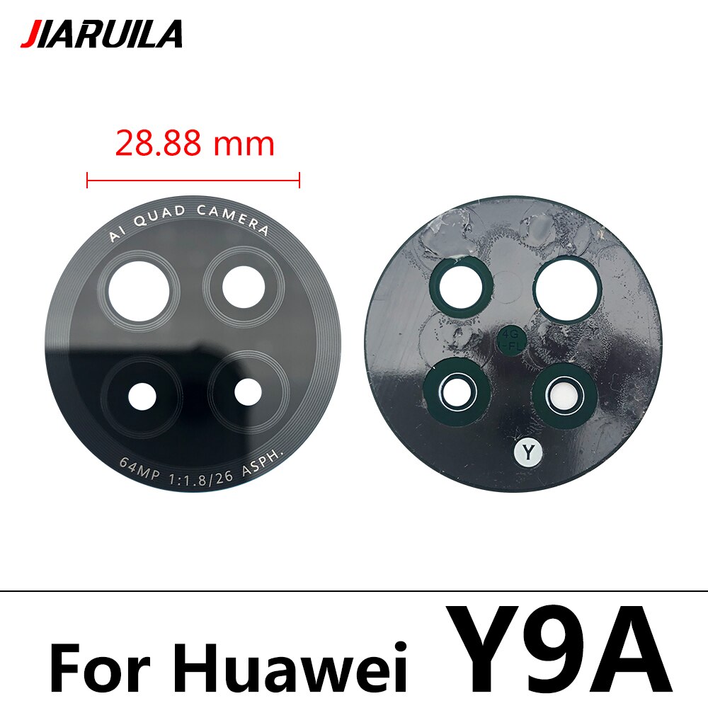 Camera Glas Lens Back Achteruitrijcamera Glas Lens Met Lijm Voor Huawei Y9S Y9A 8S Y8P Y6P Y7P Y7A y6s Y5P Reparatie Onderdelen + Tool: Y9A