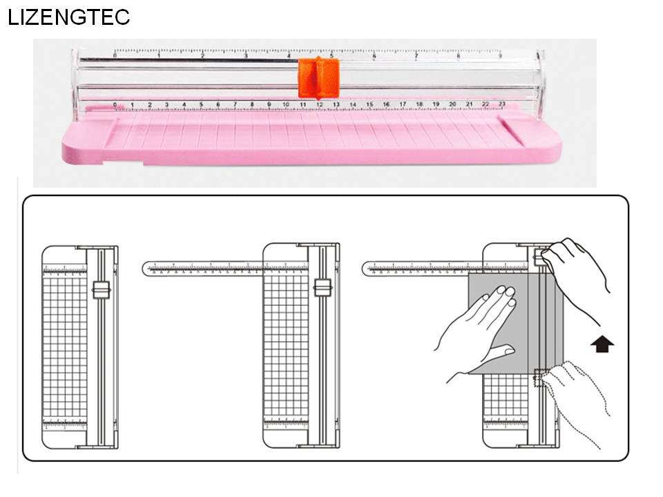 LIZENGTEC A5 Four Color Manual Paper Photo Shredder Trimmer Matching Laminating film