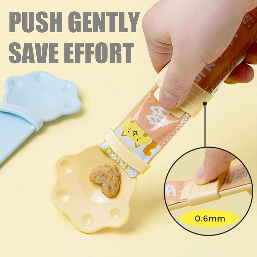 Cat Strip Squeeze Cat Strip Feeder Cat Strip Happy Spoon Cat Wet Treat Squeeze Treat Spoon Dispense Spoon Pet Spoons Cat Feeder