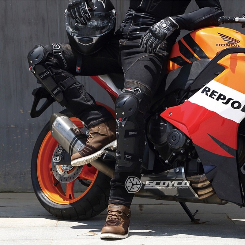 Motorcycle knee pads elbow SCOYCO 4 unit PP ankle guards safety riding racing extreme sports equipment