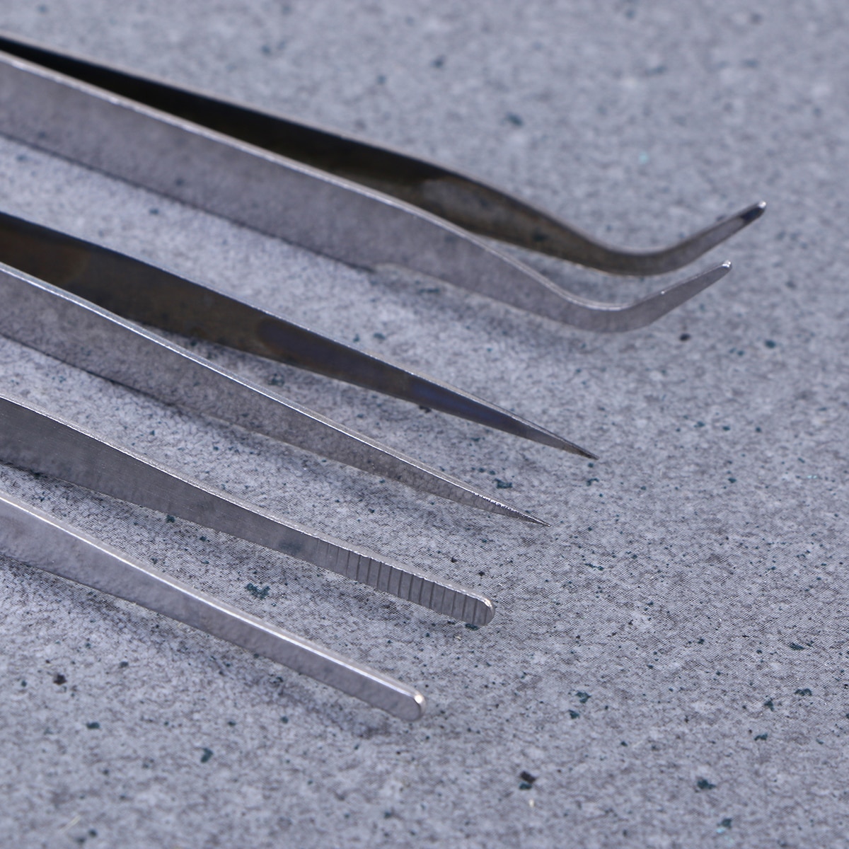 3PCS Premium Pinzette Edelstahl Nipper Clipper für DIY Handwerk (Gerade + Gebogene + Stumpfen Gezackten)