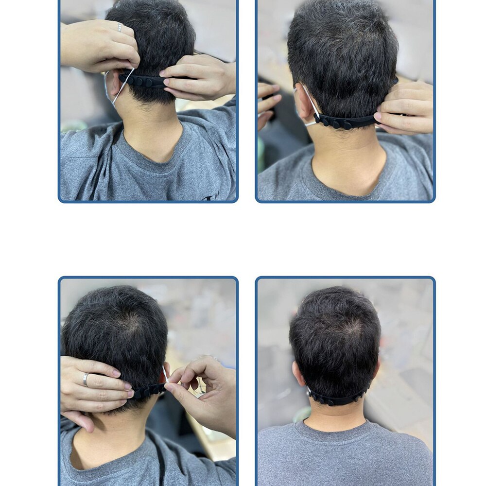 5 stücke Maske Seil Einstellung Haken Silikon Ohr Schutz Maske Verlängerung Schnalle Maske Zubehör für draussen Außen Hause (Grün, P