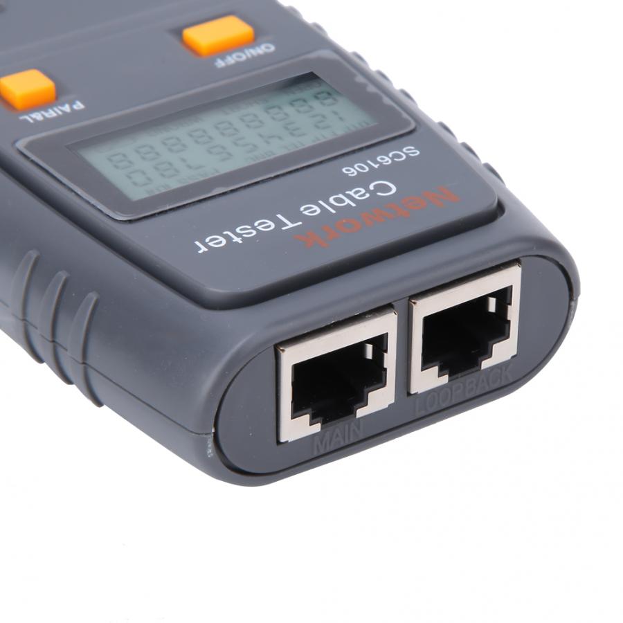 Network Cable Tester LAN Network Wire Cable Tester Electrical Line Finder Testing RJ45 RJ11 BNC SC6106