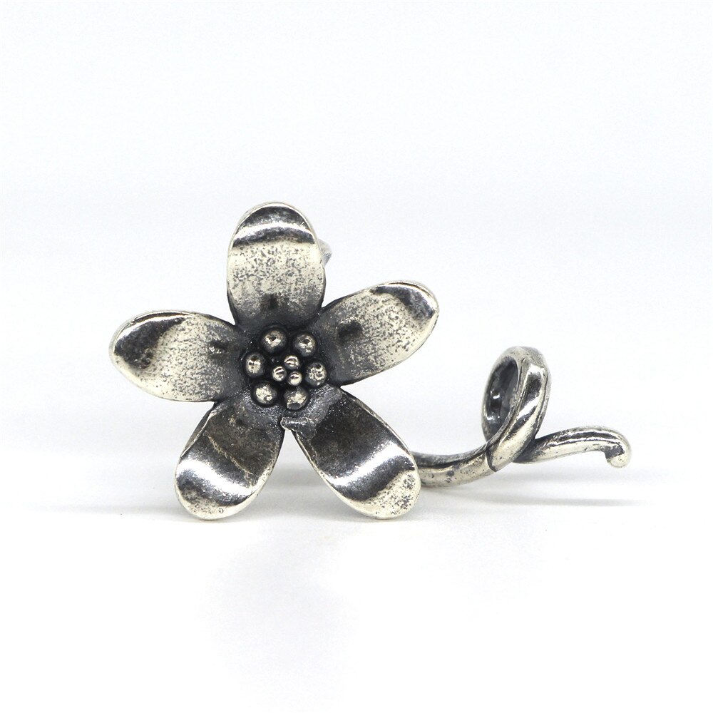 Mistel Schmuck Echte 925 Sterling Silber Blume Troll Anemone Anhänger Nur passen Troll Armbinde Nicht passen Pfanne Armbinde