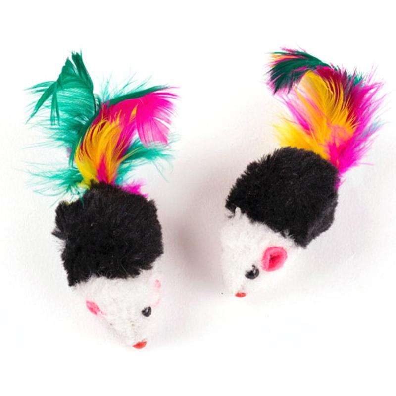 10 Stck Katze spielzeug Falsche Maus Haustier Katze Spielzeug Mini Lustige Spielen Spielzeug Für Katzen mit Bunte Feder Plüsch Mini maus Spielzeug