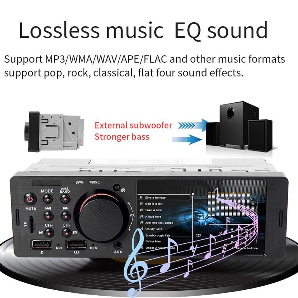 Car Multimedia Player Touch Screen High Definition Dual USB Car Mp5 Player Wireless Rear View Camera Card USB-stick Machine