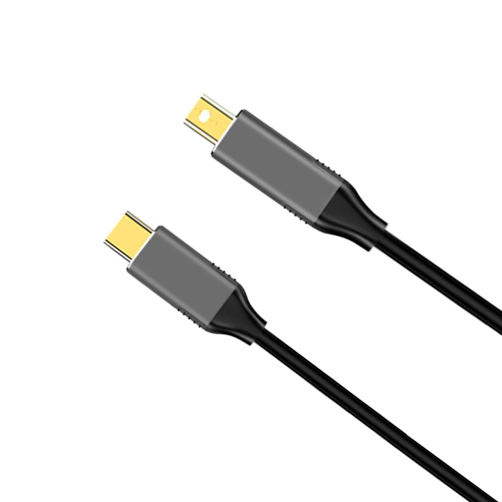 Usbc til mini displayport kabel 6ft usb type c tordenbolt 3 til mini dp ledning 4k praktiske bærbare kabler