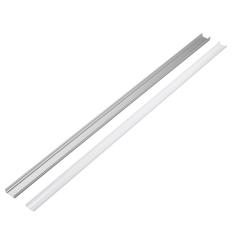 Barra de luz LED de aluminio plateado de 45cm con forma de U/V/YW, soporte de canal para Barra de luces LED, lámpara de gabinete