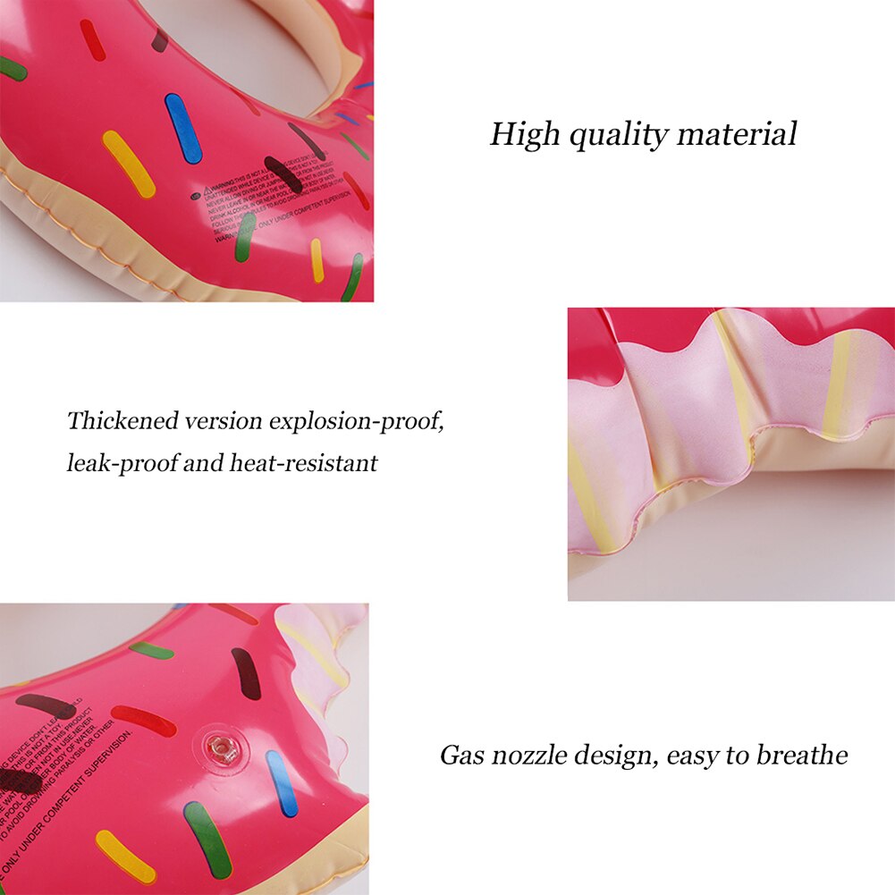 Donut inflable para niños y adultos, flotador seguro para piscina, actividades al aire libre, , ecológico, Círculo de natación