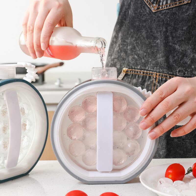 Ice Ball Maker Kettle Kitchen Bar Accessories Gadgets Ice Cube Mold 2 In 1 Multi-function Container Pot Ice Maker Kettl