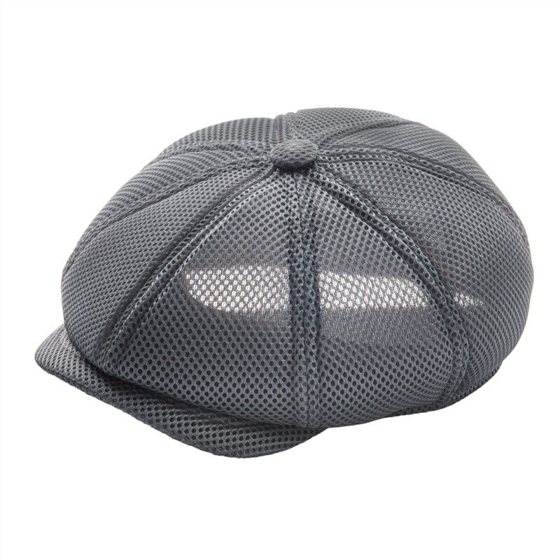 Feion – casquette de livreur de journaux en maille pour hommes, femmes, Gatsby, chapeau de boulanger, cabbie respirante, 8 panneaux, chapeaux Apple 076: GRIS / 59 cm