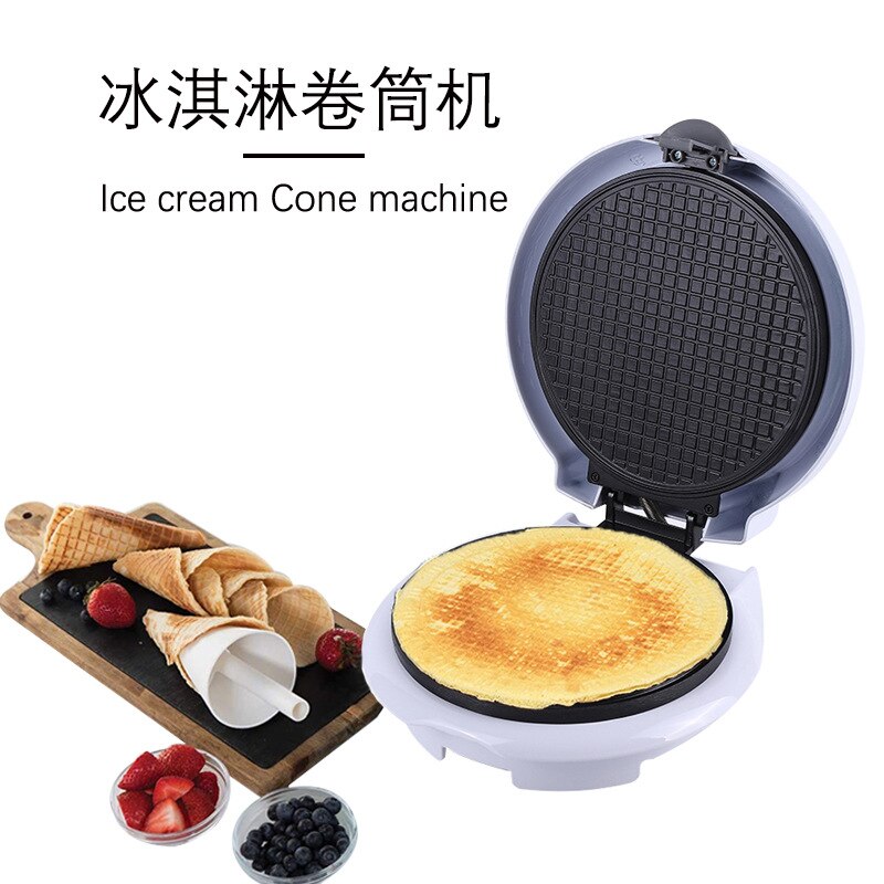 110V-240V Ice Crean Cone Machine Maker Household Egg Roll Crispy Roll Machine Electric Baking Pan Spring Rolls 750W Fast Heat