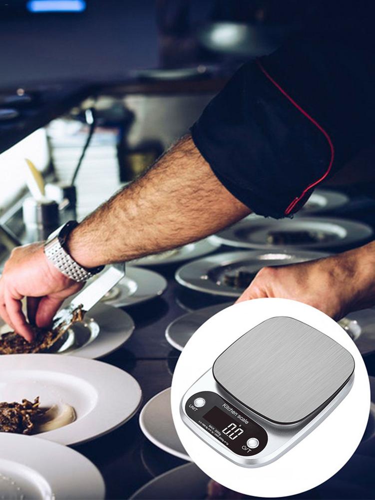 Digital Multifunction Kitchen And Food Scale 0.1 Precise Scales Up To 3 Kg Stainless Steel Easy Clean Table Top Scale With Large