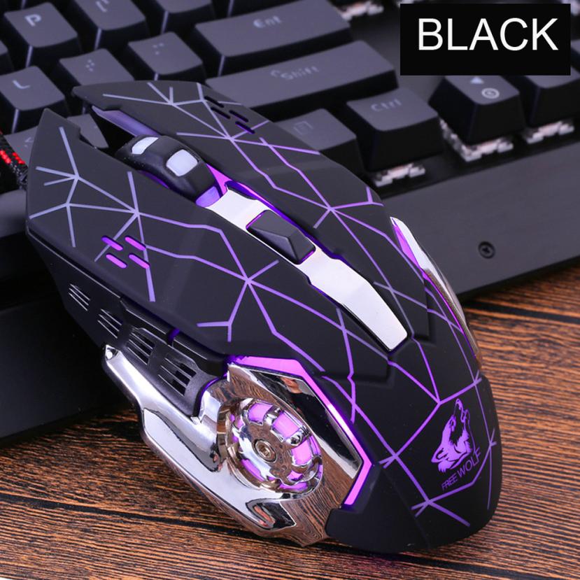 Mus raton led lys 4000 dpi optisk usb ergonomisk gamer gaming mus genopladelig computermus 18 aug 3: -en