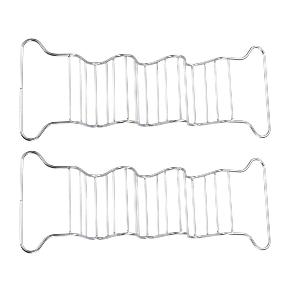 Soporte portátil de acero inoxidable para hornear, rejilla de acero inoxidable para tacos y tortillas, seguro y multifuncional, 2 uds.