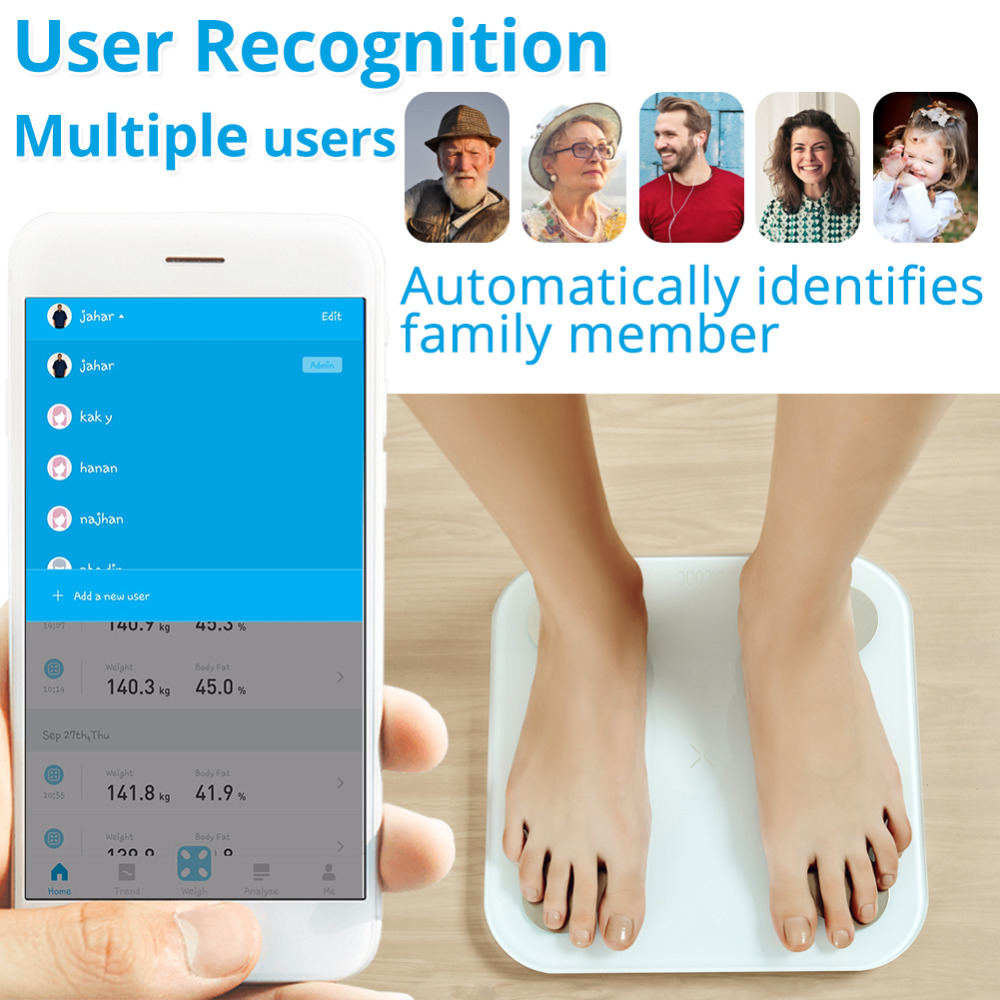 PICOOC smart weighing weight Scale Floor Digital Body Fat Scale Bluetooth Electronic Outdoor