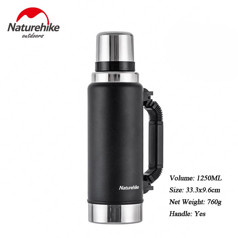Naturehike Esterna di Isolamento Termico Bollitore 24 minerale di Conservazione di Calore 2200ml Grande Capacità in Acciaio Inox 304 di Acqua Bollitore: 1250ML