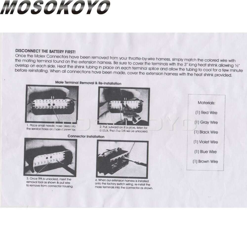 10"-12" APE Hanger Handlebar Wiring Extension Kit Line Cable Wire Extender for Harley Touring Road King Street Glide 2007