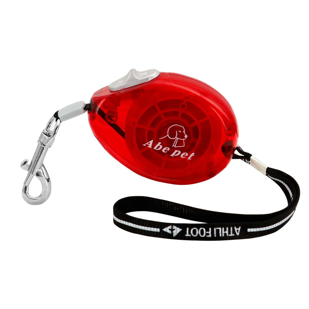 3M Retractable Small Dog Leash Automatic Dog Cat Leash Belt Extending Pet Lead for Small Dogs Puppy Collar Harness Accessories: Red