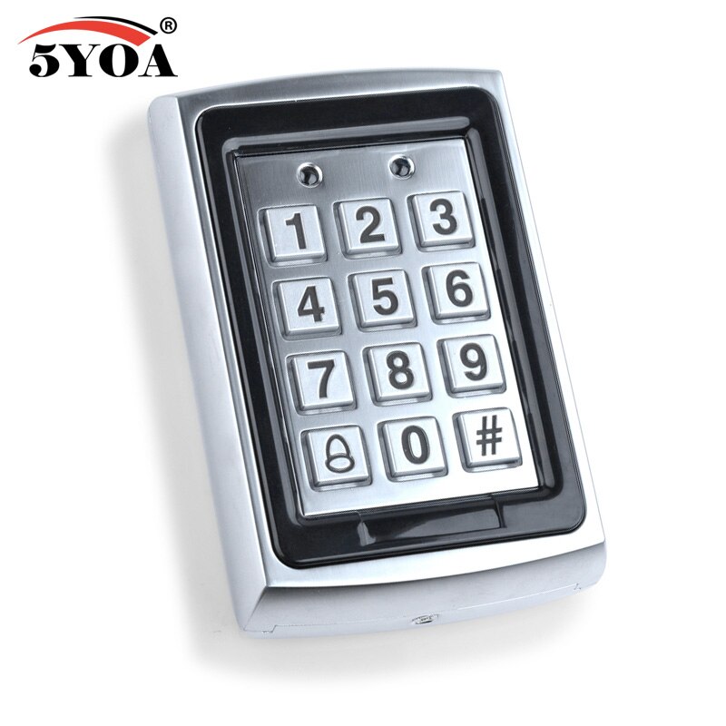 Waterproof Metal Rfid Access Control Keypad With 1000 Users+ 10 Key Fobs For RFID Door Access Control System: B02 Access Control