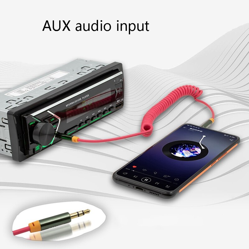 12V 1Din Radio Car Bluetooth Autoradio Car Stereo Radio FM Aux Input Receiver TF USB Car Multimedia Player