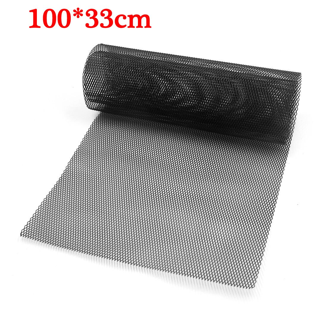 Bumper Car Mesh Grille 4x8mm Replace Replacement Black Rhombic Grille Mesh Sheet Aluminum 40" x 13" Car